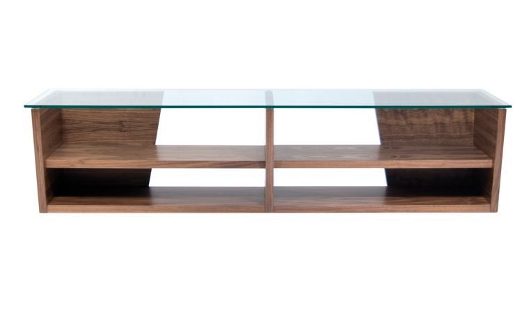 Meuble télé de qualité OLIVA avec plateau en verre