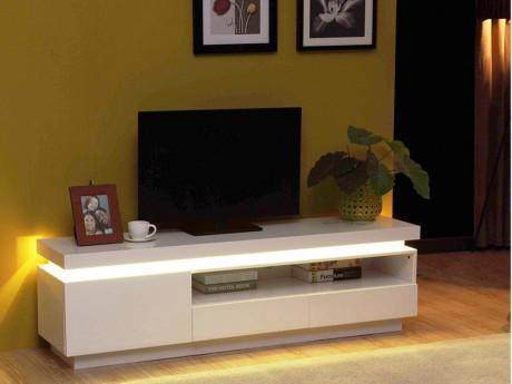 Meuble TV EMERSON - 1 porte & 2 tiroirs - MDF laqu
