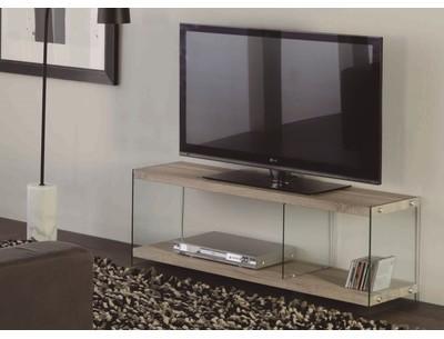 Meuble TV verre et bois - Noor