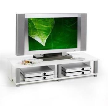 Meuble TV GERO, 2 niches, blanc