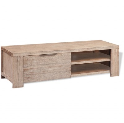 VidaXL Meuble TV en bois dacacia massif brossé 14