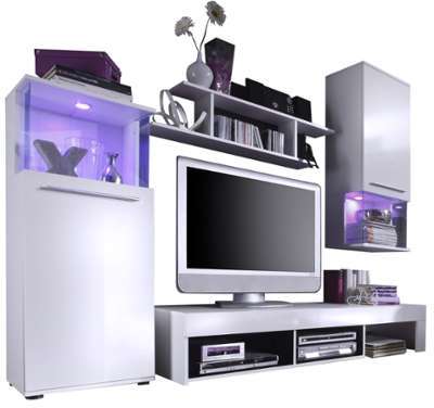 Ensemble meuble TV ultra design blanc