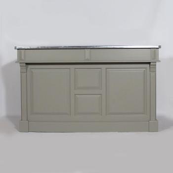 Bar bois massif 180cm - plateau zinc
