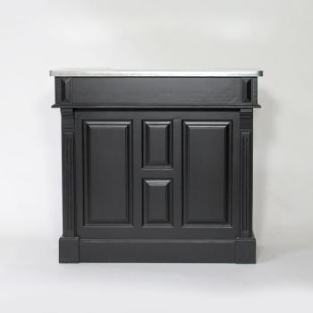 Bar bois massif 120cm - plateau zinc
