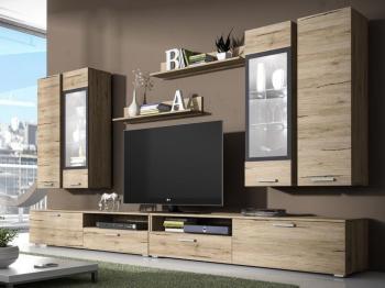 Mur tv-hifi SAUNA 02 4 portes et 4 tiroirs sanremo Mur tv-hifi SAUNA 02 4 portes