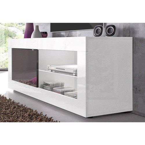 Meuble Tv 1 Porte + 2 Niches, Style Design - Marqu