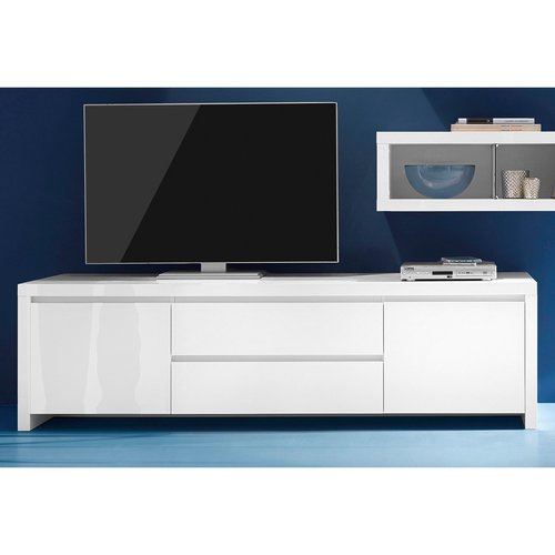 Meuble Tv Bas 2 Portes 2 Tiroirs Largeur 190 Cm In