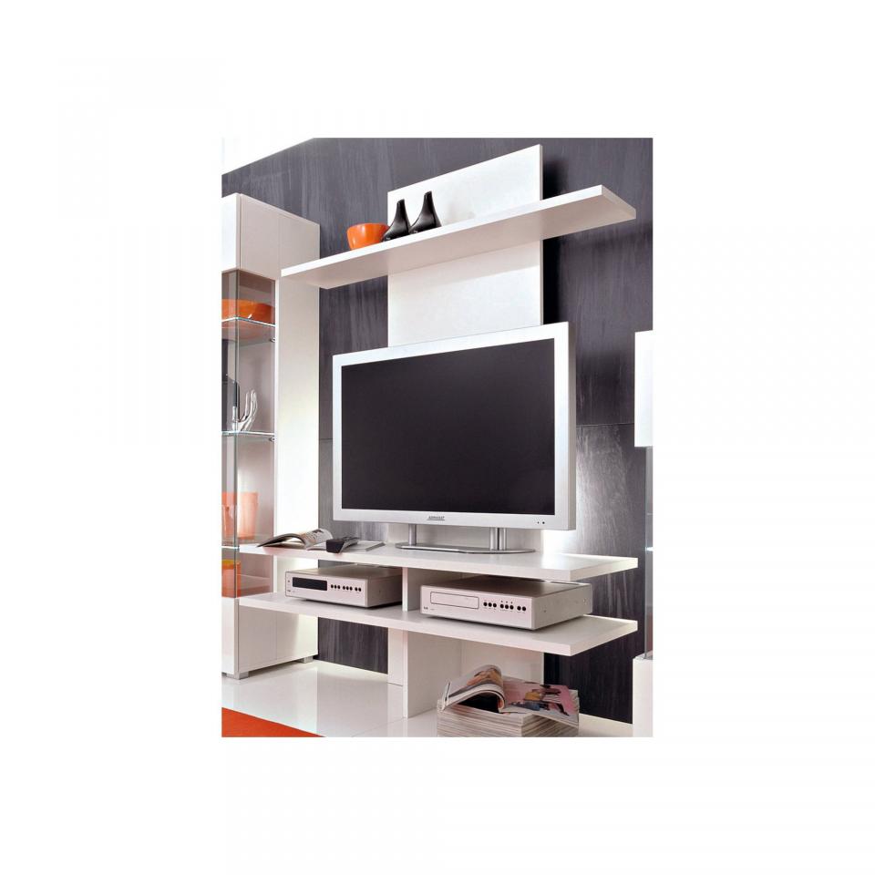 Meuble Tv Design Avec Panneau Arrière Décoratif -