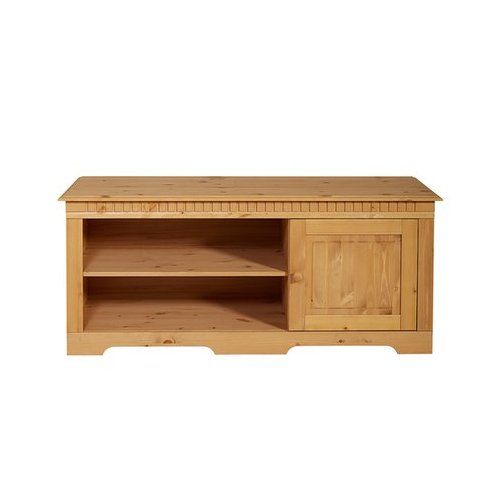 Meuble Tv 1 Porte, 2 Niches En Pin Massif Home Aff