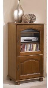 Meuble Rack HiFi Chêne Dessus Relevable 2 Portes Meuble Rack HiFi Chêne Dessus