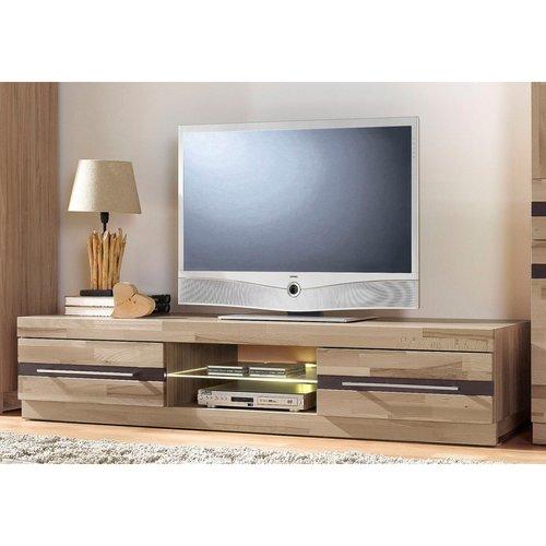Meuble Tv Bas 2 Tiroirs + 1 Espace Ouvert, Largeur
