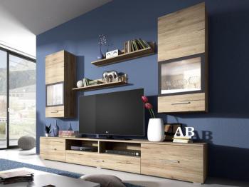 Mur tv-hifi SAUNA 01 5 portes sanremo avec led Mur tv-hifi SAUNA 01 5 portes