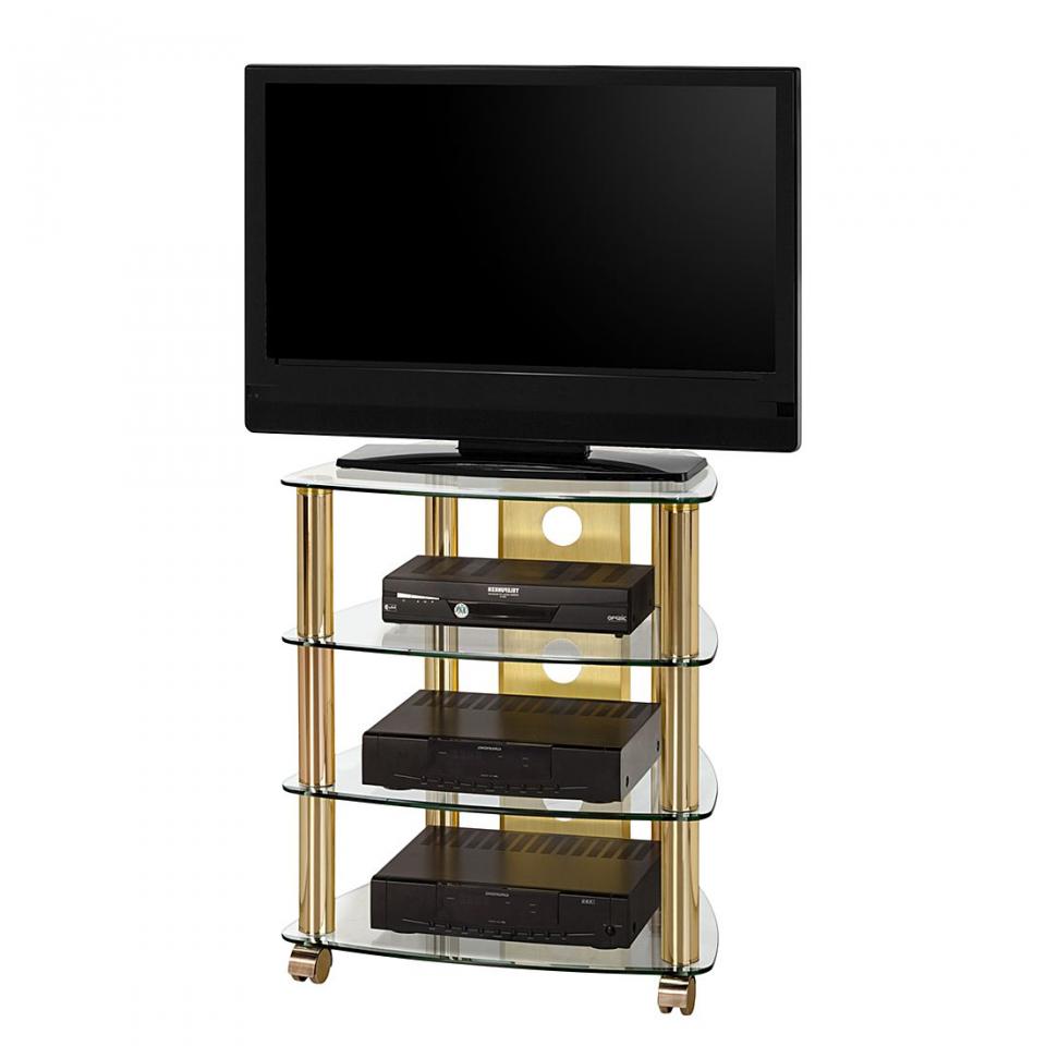 Meuble TV Ottone II - Laiton Verre clair Meuble TV Ottone II - Laiton