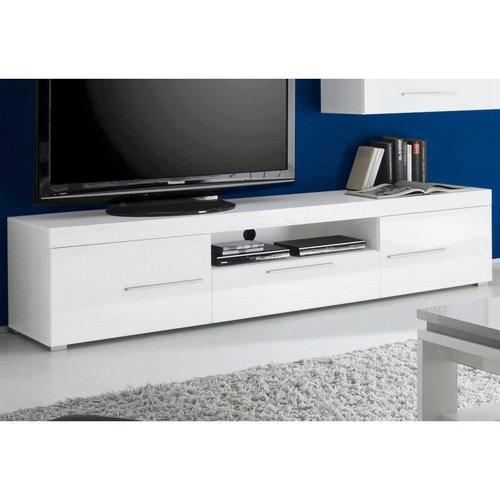 Meuble Tv Bas 2 Portes 1 Tiroir, Largeur 205 Cm -
