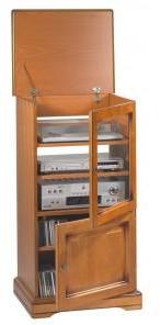 Rack Hifi Merisier Dessus Relevable 2 Portes Rack Hifi Merisier Dessus