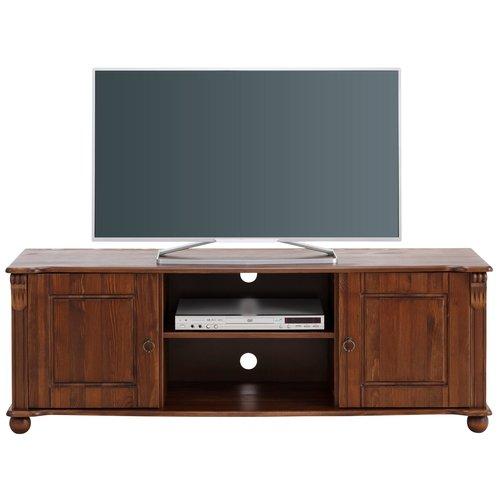 Meuble Bas Tv 2 Portes En Pin Massif - Home Affair