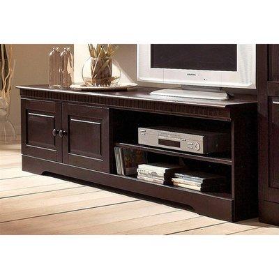Meuble Tv Style Anglais Pin Massif 2 Portes, 2 Nic