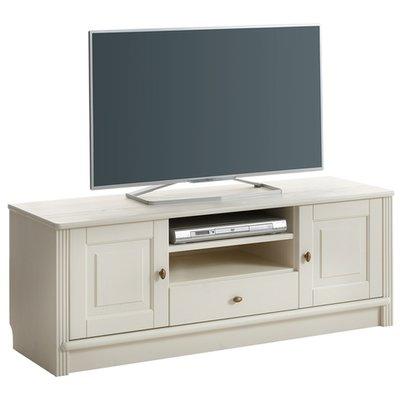 Meuble Tv Bas 2 Portes + 1 Tiroir + 2 Niches En Pi