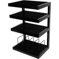 Meuble hifi NORSTONE Esse Hifi Vinyl Noir Verre Noir Meuble hifi NORSTONE Esse