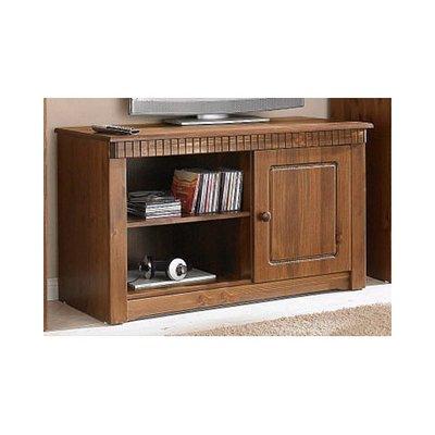 Meuble Tv Style Anglais Pin Massif 1 Porte, 2 Nich