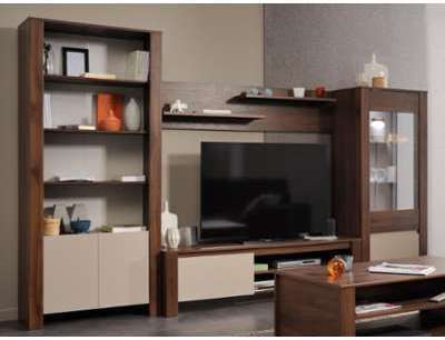 Mur tv-hifi TIAMO noyer Brazil mastic Mur tv-hifi TIAMO noyer Brazil