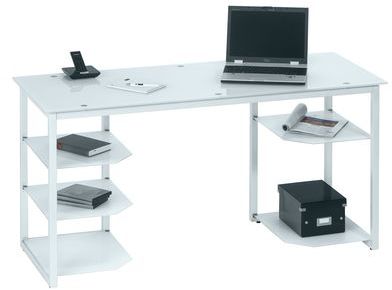 Bureau pour ordinateur Shibata - Verre / Métal - B