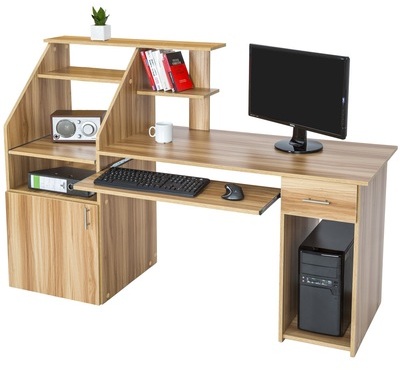 Bureau Informatique Multimédia 163 cm de TecTake