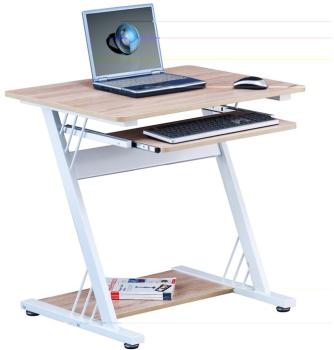 Bureau informatique Chêne Blanc aspect bois CT-3312M Bureau informatique Chêne