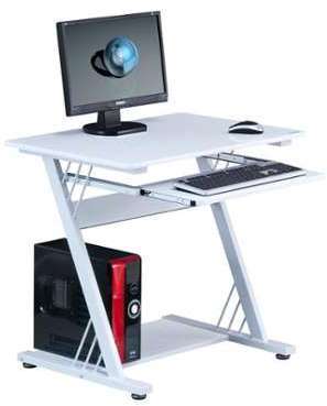 Bureau informatique très brillant blanc CT-3312M 1842 Bureau informatique très brillant