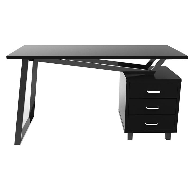 Bureau Informatique très brillant noir CT-3533/21