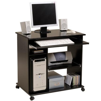 Desserte informatique sur roulettes coloris noir b