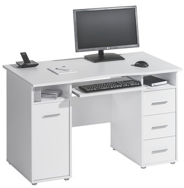Bureau pour ordinateur Asa - Blanc Bureau pour ordinateur Asa