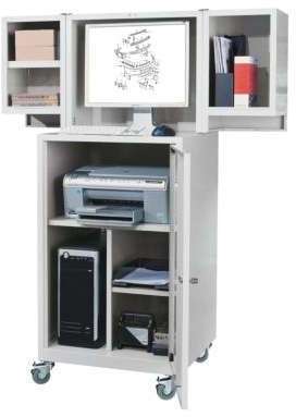 QUIPO Pupitre pour ordinateur avec compartiments escamotables QUIPO Pupitre pour ordinateur