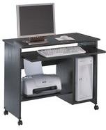 Bureau informatique mobile noir Montreal 2