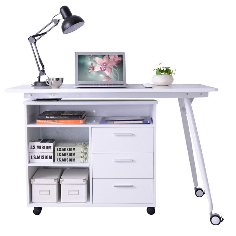 Bureau Informatique très brillant blanc CT-3366UA