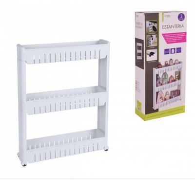 Resserre de Cuisine 3 Tablettes Polypropylène Blan