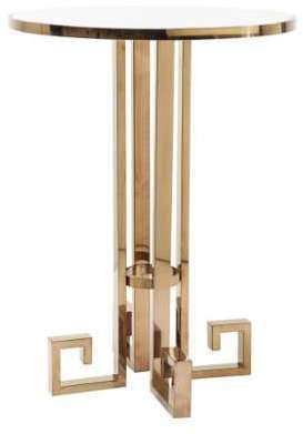 Table de bar design acier inox/plateau en marbre J
