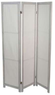 Paravent en bois gris L 127 cm AUGUSTIN