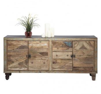 Buffet design en bois manguier 4 portes Vipo 180 c