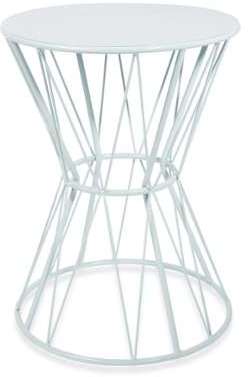 Bout de canapé en métal bleu D 33 cm GRAPHIQUE