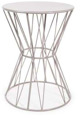 Bout de canapé en métal gris D 33 cm GRAPHIQUE