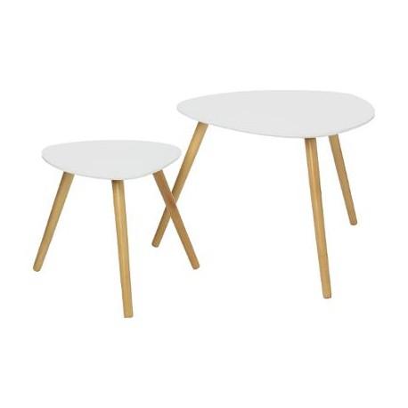 Tables basses Gigognes Blanc - Lot de 2