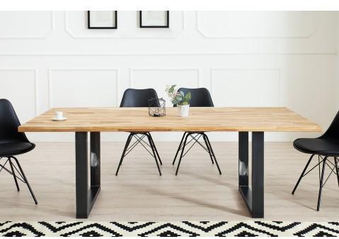 Table à manger design en bois de chêne huilé et mé