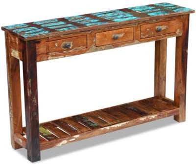 VidaXL Table console 120 x 30 76 cm Bois de récupé