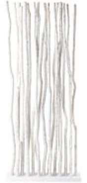 Paravent en teck blanc L 87 cm JUNGLE