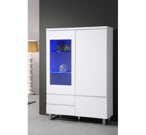 Vitrine design laqué blanc à Led multicolore 3 por
