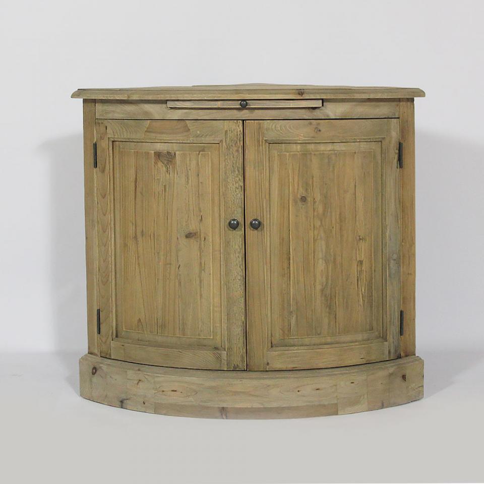 Buffet bas dangle en bois massif, 2 portes 1 tabl