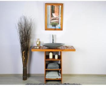 Meuble salle de bain teck 100 New Gempo