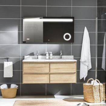 Meubles salle de bain double vasque Ensemble en bois Meubles salle de bain double