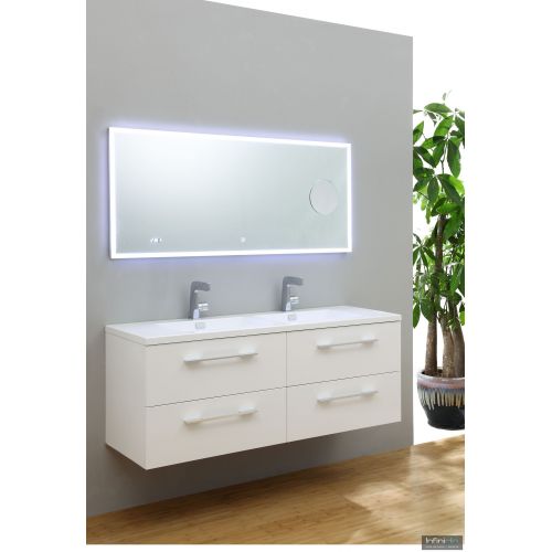 Meuble double vasque 140 blanc Infinity NEO
